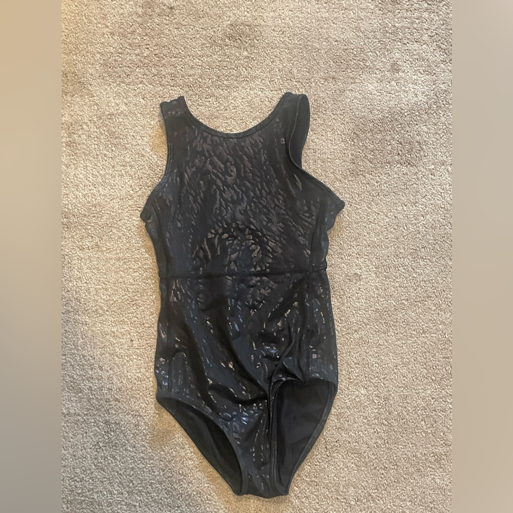 Kids Black Shimmer One-Piece Swimsuit